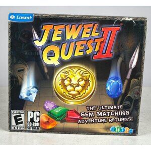 Jewel Quest II Gem Matching Game PC CD-Rom 2007 Adventure Puzzle Win XP